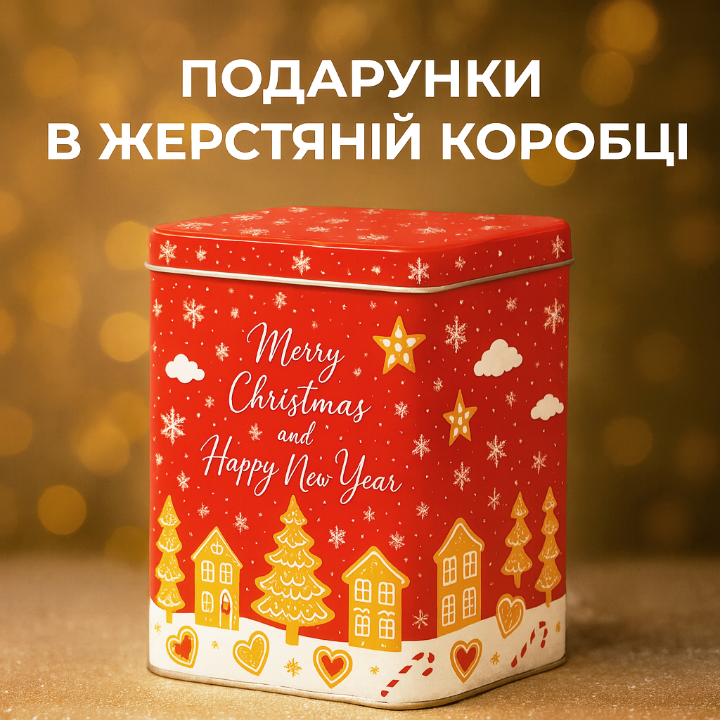 Подарунки в жерстяній коробці
